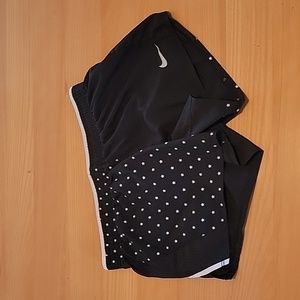Nike stars running shorts size small - black and white stars